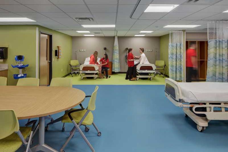 Carthage nursing students work in the Nursing Learning Laboratories in Lentz Hall.